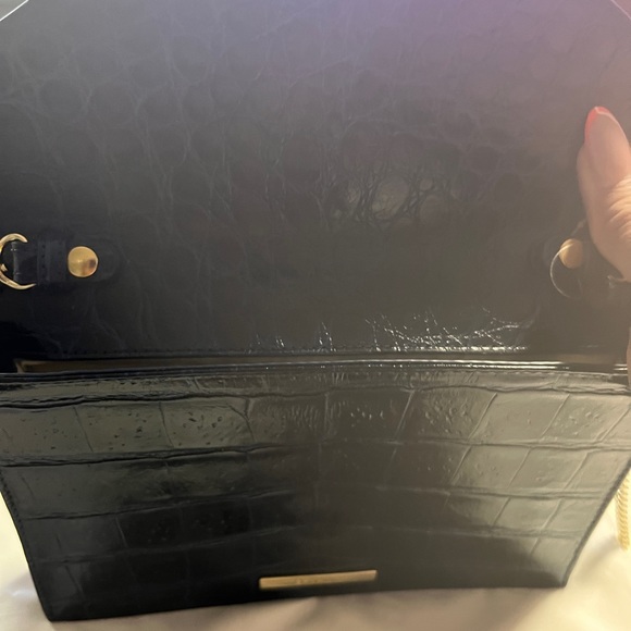 New BRAHMIN Blue LEATHER crossbody purse / handbag with strap - NWOT - Picture 4 of 8